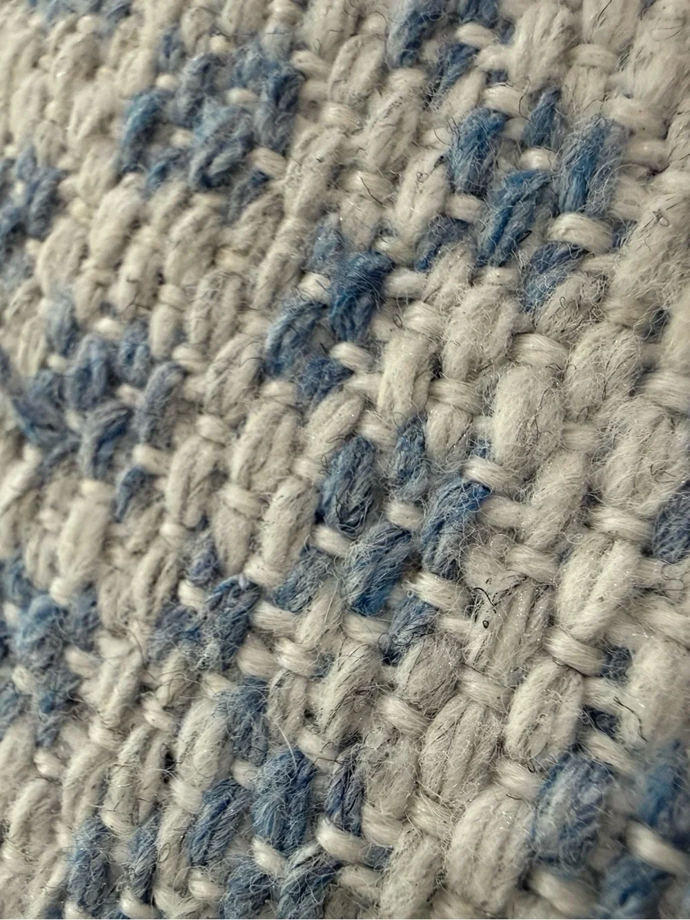 Unused Arhaus indoor/outdoor Pillow —blue and gray